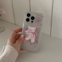 fluffy strawberry bear 디자인 [반투명 폰케이스]