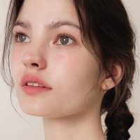 제이로렌 로즈골드 볼 가넷 실버 귀걸이 M03994