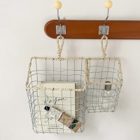 마인즈 무타공 걸이형 수납 바구니 물빠짐 정리함 바스켓 박스 철제 