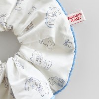 blue ribbon cat scrunchie