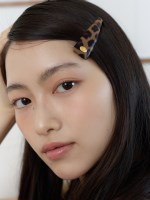 triangle leopard hair pin