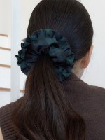 flannel check scrunchie (GREEN)