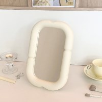 밀키 탁상 벽걸이 거울 전신 화장대 메이크업 손거울 스탠드 화장대 