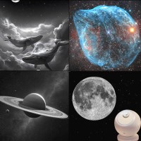 6+6필름/ 무선 우주 드림 수면등 은하수 무드등 조명