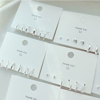 [무배/은침] 클래식 실버 링귀걸이set_8종