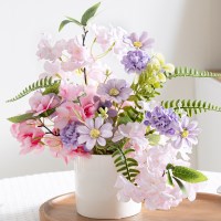 벚꽃 조화 화분 풍성한 라벤더 28x29cm 인테리어 봄