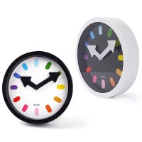 레인보우 원형 아날로그 무소음 벽시계 벽걸이 시계 30cm