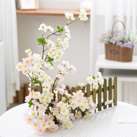 벚꽃 조화 화분 담장 위 울타리 60x48cm 인테리어 봄