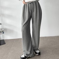 여자 봄팬츠 일자와이드 츄리닝 스판 밴딩 바지
