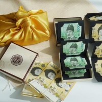 황금 보자기 병풍 용돈 박스 2size