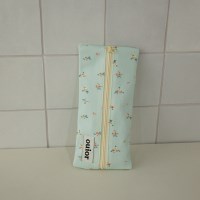 ouior flat pencil case - pastel mint (middle zipper)