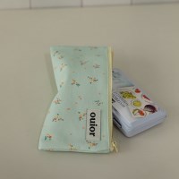 ouior flat pencil case - pastel mint (topside zipper)