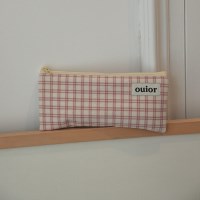 ouior flat pencil case - modern pink (topside zipper)