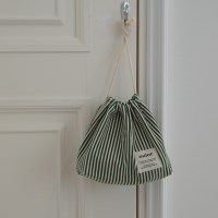 ouior chubby string pouch_pasta green(set)