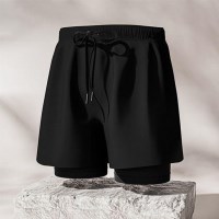 레깅스 비치바지 남자 일체형 반바지