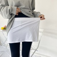 레이어드 스커트 이너 스커트 페이크 티셔츠 허리밴딩