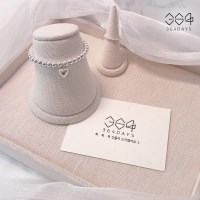 925실버 통통 하트 은볼 체인팔찌 실버팔찌 엄마랑아기랑 커플