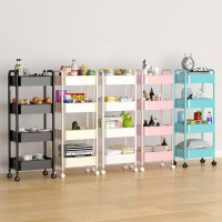 이동식 트롤리 튼튼한 선반 철제 카트 3단 J084-O