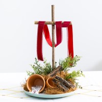 부활절 사순절 십자가 센터피스 고난주간 교회장식 25x42cm