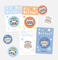 호두 원형 핀버튼 (4종)