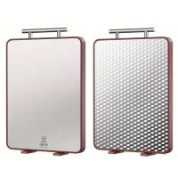 HUZONGGUAN 프리미엄 위생 스텐인레스 흑단 양면 도마