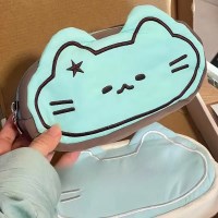 민초냥이 인형 화장품 고양이 여행 위생용품 파우치 필통