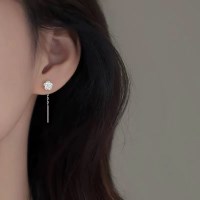 재브라 드롭 실버 플라워 여성 귀걸이