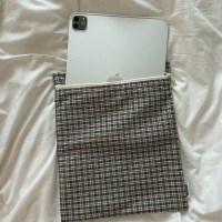 iPad Book Pouch - Black Check