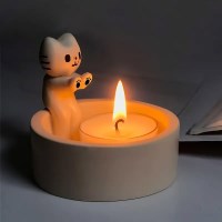 넘 따수해 냥냥이 고양이 캔들홀더+엘이디초 가벼운선물