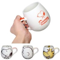 일본 캐릭터 스누피 페이스 머그 컵 300ml