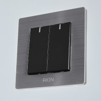 리옹 메탈N블랙 단로 2구 스위치 융 타입 유럽형 어쎔블