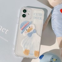오리 신사 투명 젤리 케이스 갤럭시 S25 꽥 귀여운 캐릭터