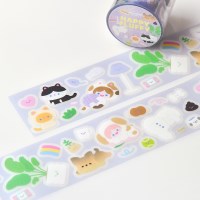 HAPPY FLUFFY ROLLING STICKER