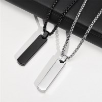 커스텀 써지컬 스틸 스틱 각인 목걸이 애인 선물 팬던트