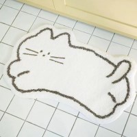 [혜싱라] 뽀송하고 귀여운 고양이 러그 욕실 주방 현관 발매트
