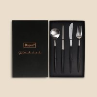 보겐 에펠 핑크로즈(블랙) 커트러리 4P 선물세트 1인