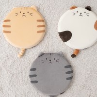 2개구성 야옹이 극세사 메모리폼 원형 방석 사무실 식탁의자 방석쿠