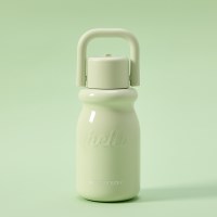 홀로홀로 밀크 텀블러 보온병 원터치 스텐 손잡이 머그 컵 그린