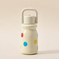 홀로홀로 밀크 텀블러 보온병 원터치 스텐 손잡이 머그 컵 도트