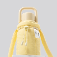 	 홀로홀로 원터치 밀크텀블러 보온병 430ml+파우치세트 옐로우