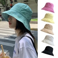미코 챙넓은 봄 여름 여성 여행 캠핑 코튼 버킷햇 벙거지 모자