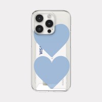 twin hearts 디자인 [투명 카드수납 폰케이스]