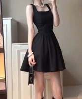 민소매 뒷스모크밴딩 미니원피스
