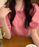 빈티지 로맨틱 카라 레이스 블라우스