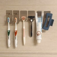 스텐 무타공 칫솔걸이 치약걸이 면도기걸이세트