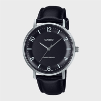 CASIO 카시오 MTP-VT03L-1B 블랙 미니멀 아날로그 가죽 남성시계