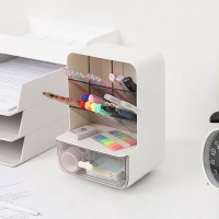히키스 심플 데스크 화이트 펜꽂이 오거나이저 System