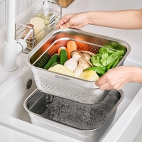 바겐슈타이거 스텐 싱크대 세척볼 타공 워시볼 8L