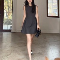 민소매 슬림 A 정장 원피스