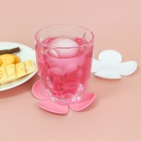 2P세트 클로버모양 실리콘 컵받침 티코스터 찻잔 커피잔 받침대